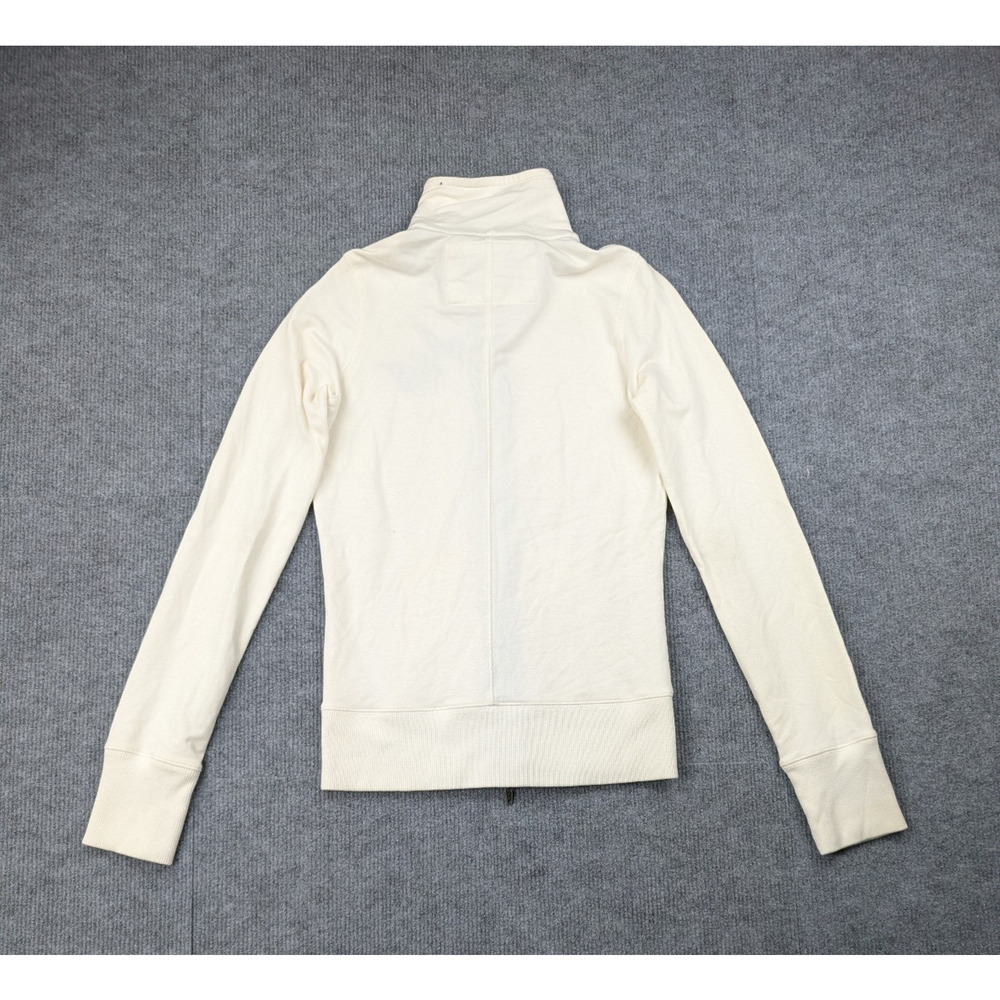 Vintage Abercrombie & Fitch Sweater Womens Large Zip Y2K Modal Embroidered Logo - Picture 2 of 5
